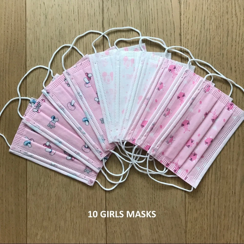 10 Protective Girls Masks NEW